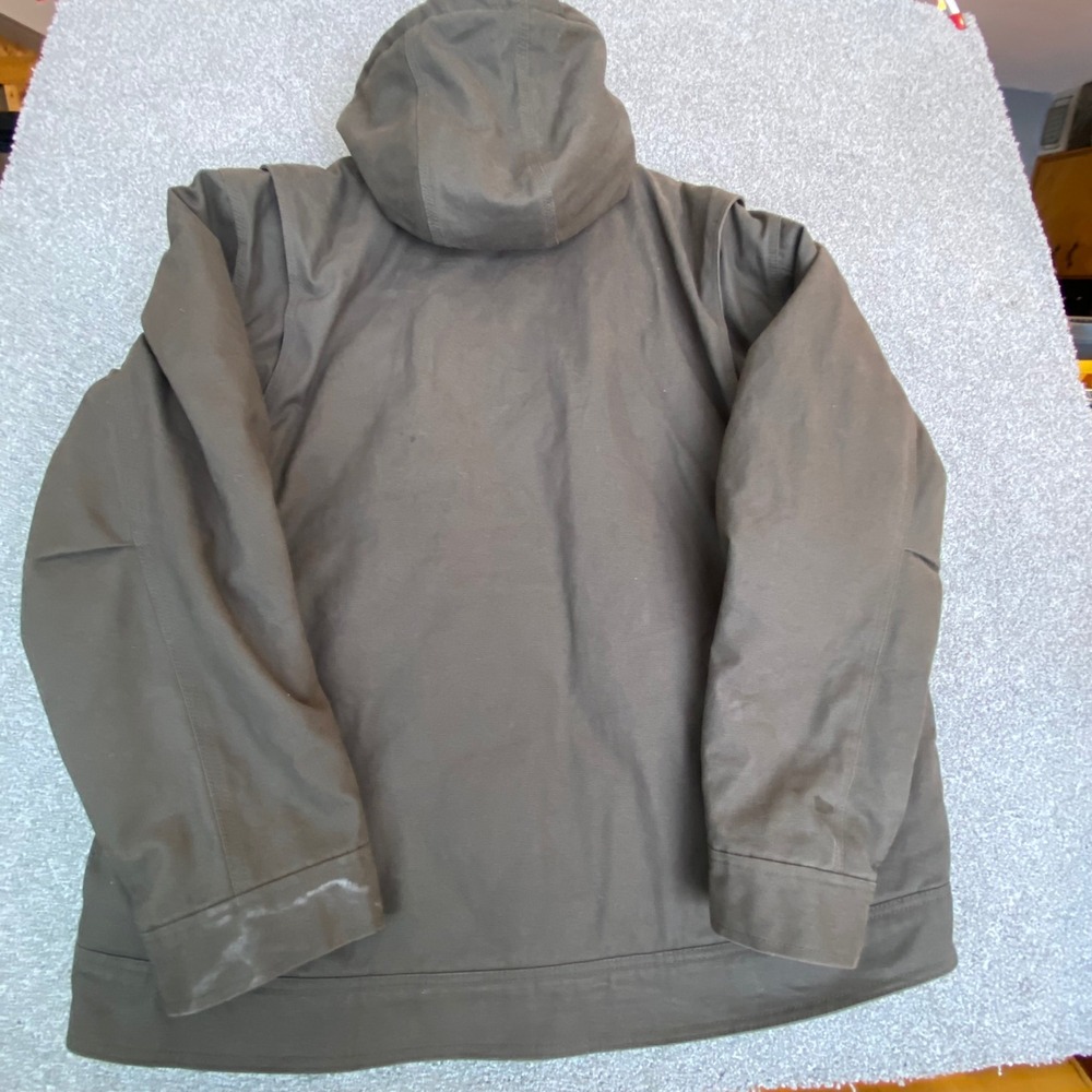WOLVERINE Men's Quilted Lined Hooded Work Jacket Brown Size XXL - Picture 3 of 10